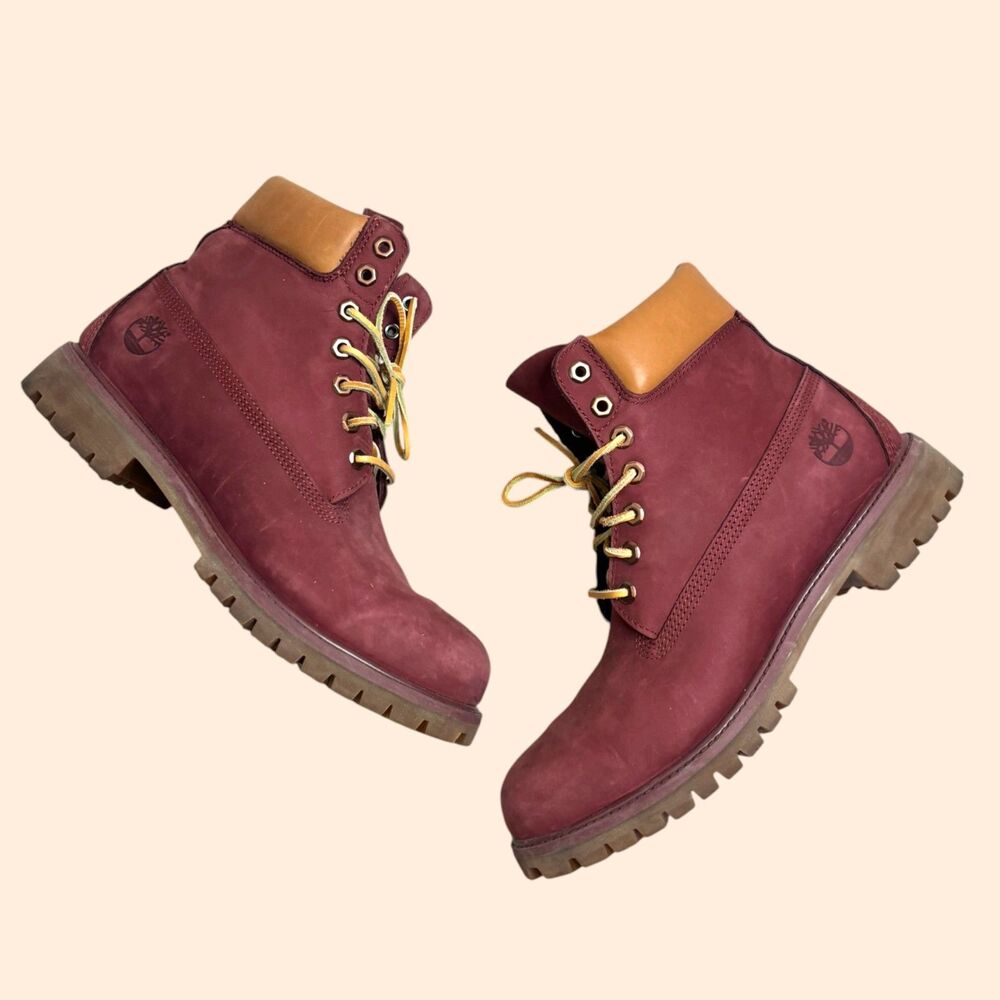 Timberland Premium 6 Inch Boots Burgundy